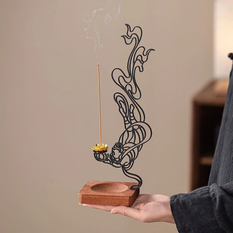 The Apsara Sculpted Incense Burner